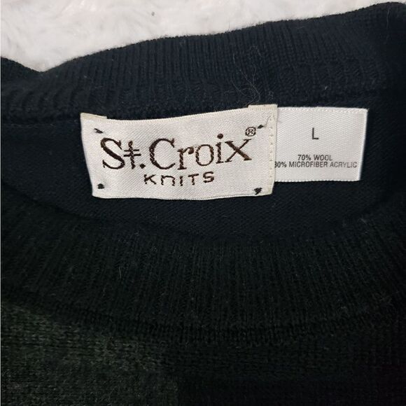 Vintage Grandpa Sweater Wool Blend Size Large St Croix Knits - Picture 4 of 8